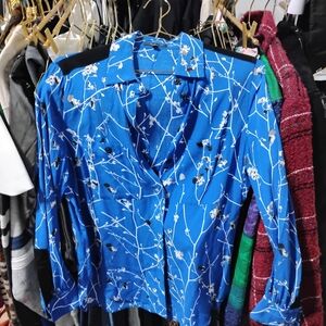 rag & bone Blue Printed Button-Down Shirt